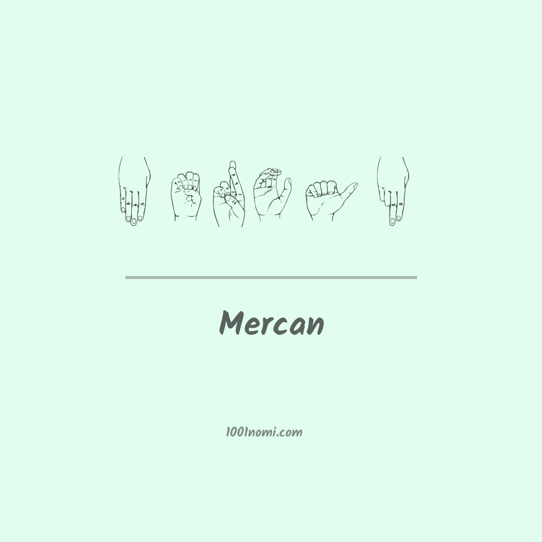 Mercan nella lingua dei segni Mercan nella lingua dei segni