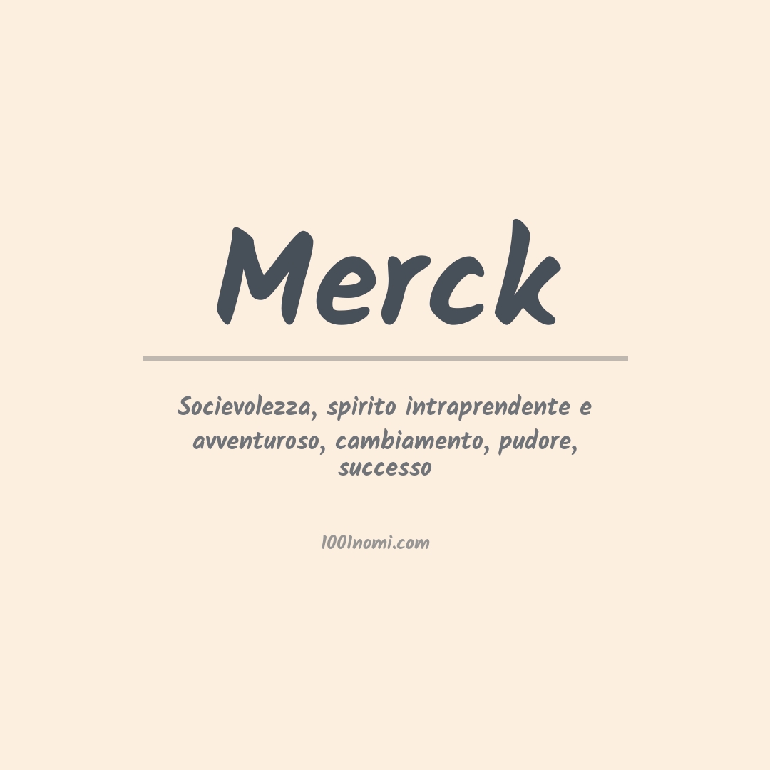 Significato del nome Merck