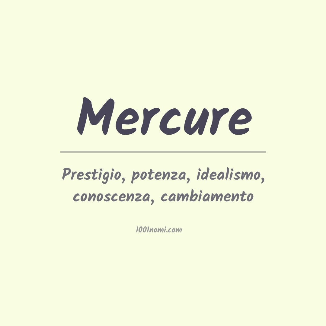 Significato del nome Mercure