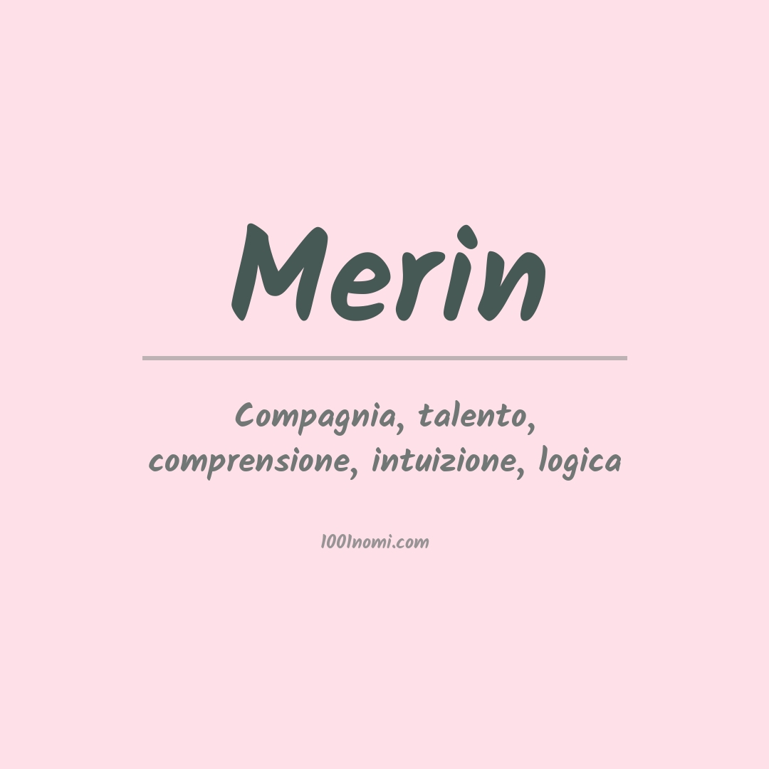 Significato del nome Merin