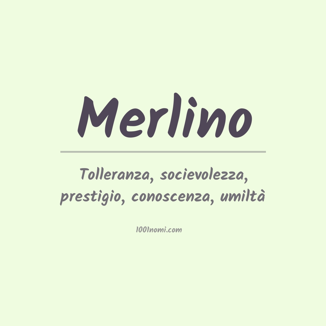 Significato del nome Merlino