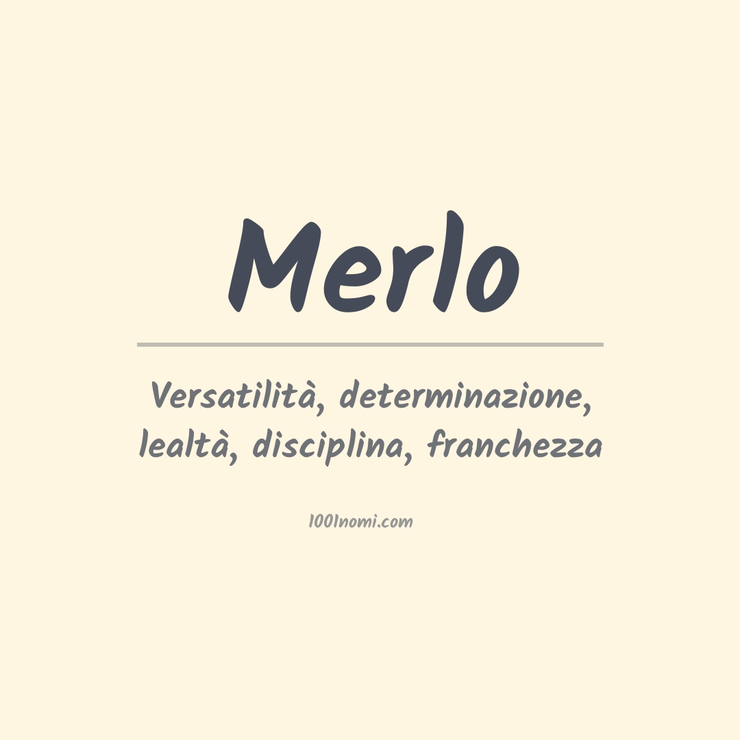 Significato del nome Merlo