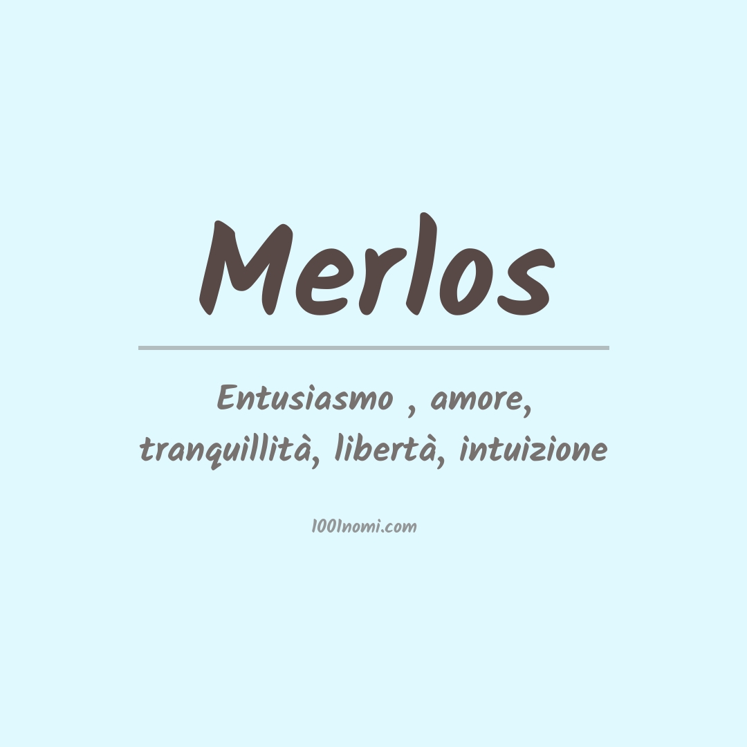 Significato del nome Merlos