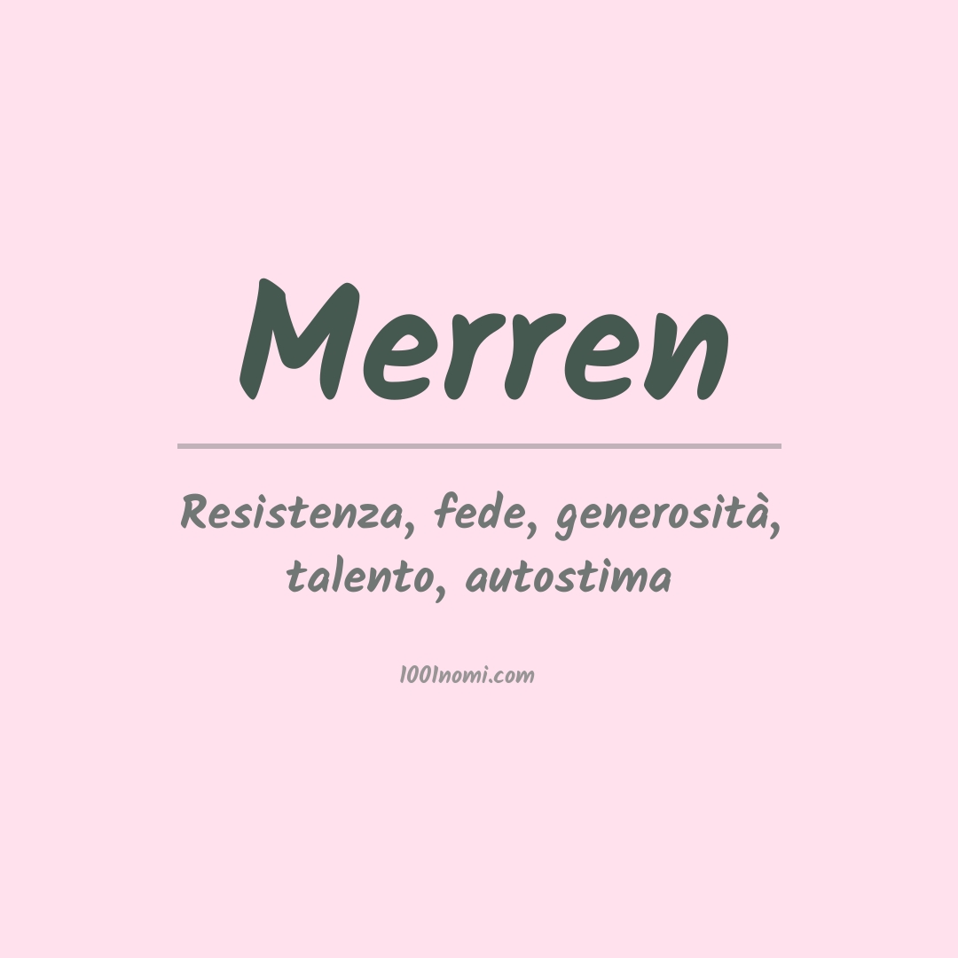 Significato del nome Merren