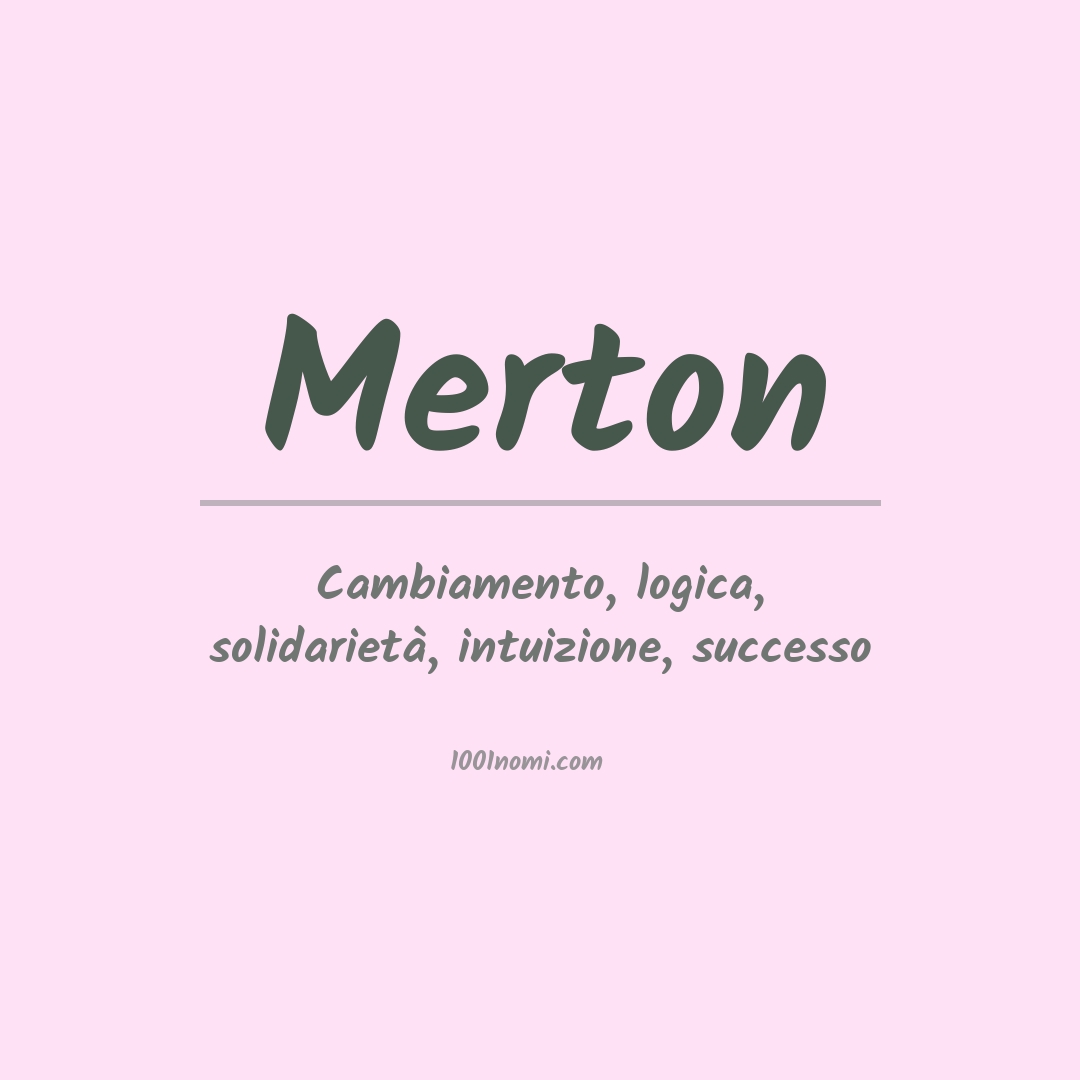 Significato del nome Merton