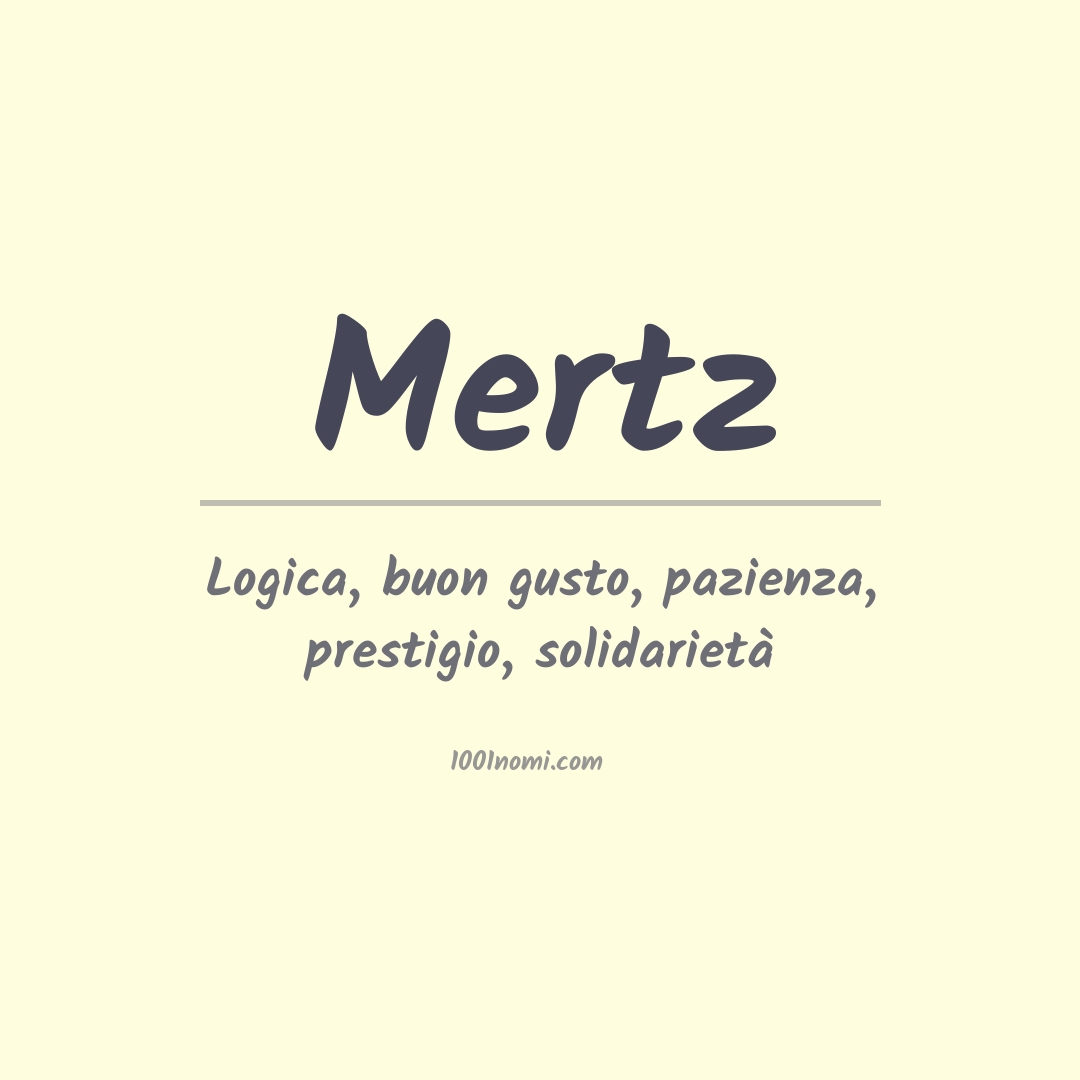 Significato del nome Mertz