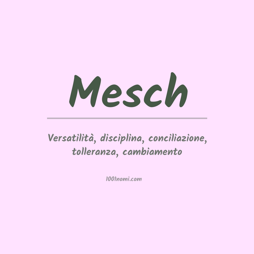 Significato del nome Mesch