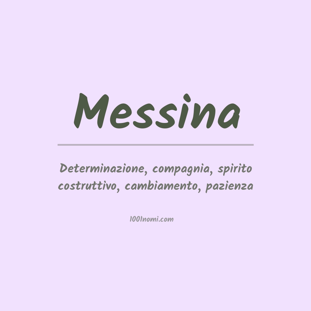 Significato del nome Messina