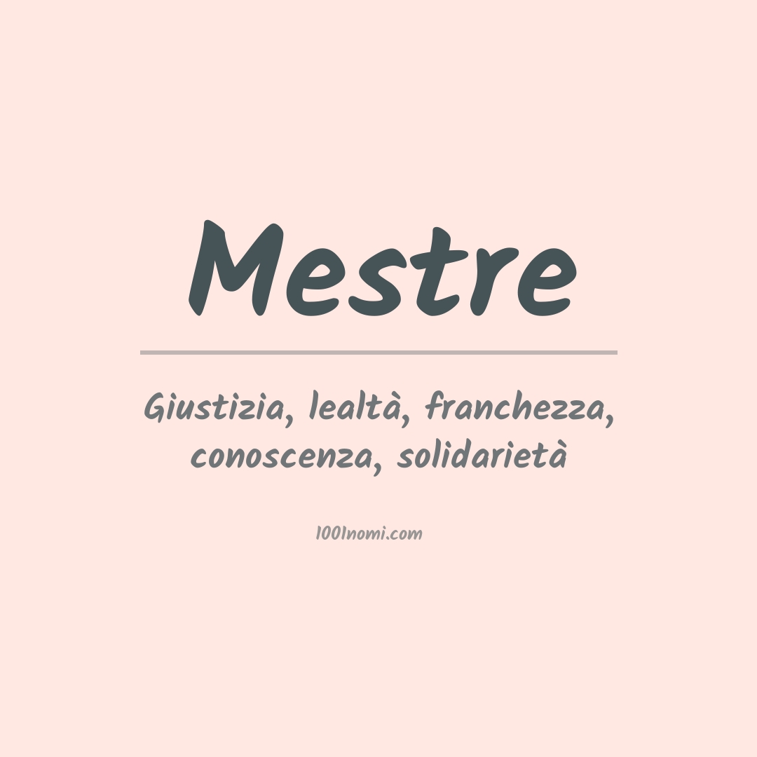 Significato del nome Mestre