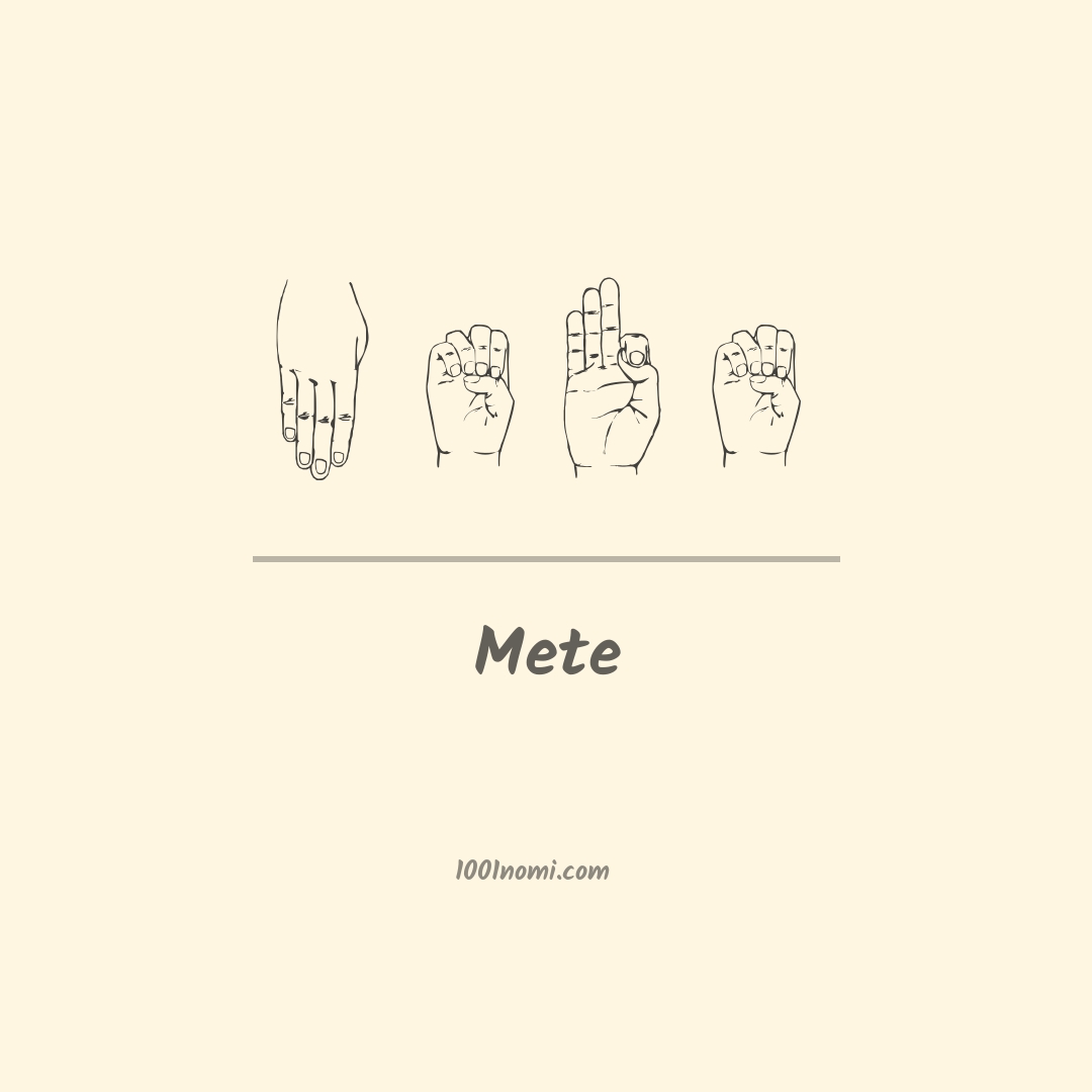 Mete nella lingua dei segni