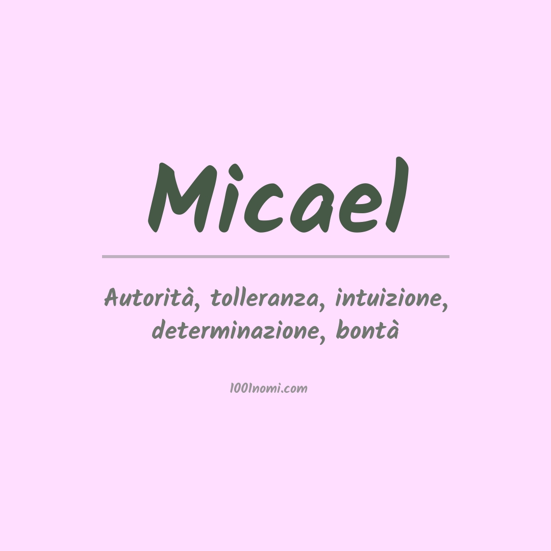 Significato del nome Micael