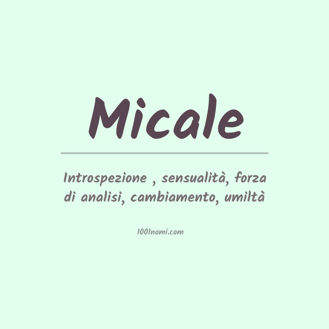 Significato del nome Micale