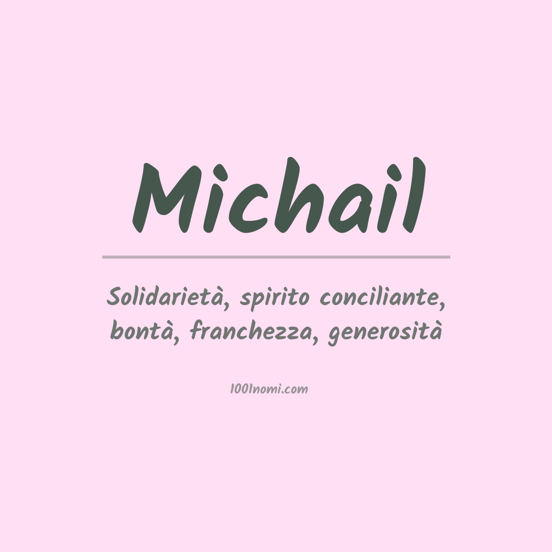 Significato del nome Michail