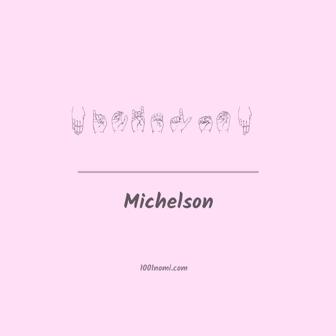 Michelson nella lingua dei segni