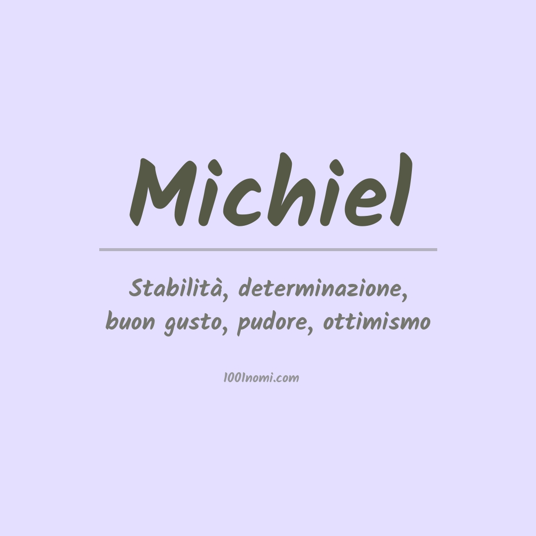 Significato del nome Michiel