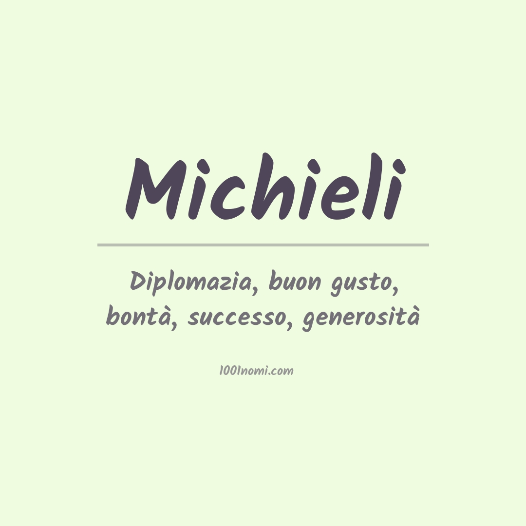 Significato del nome Michieli