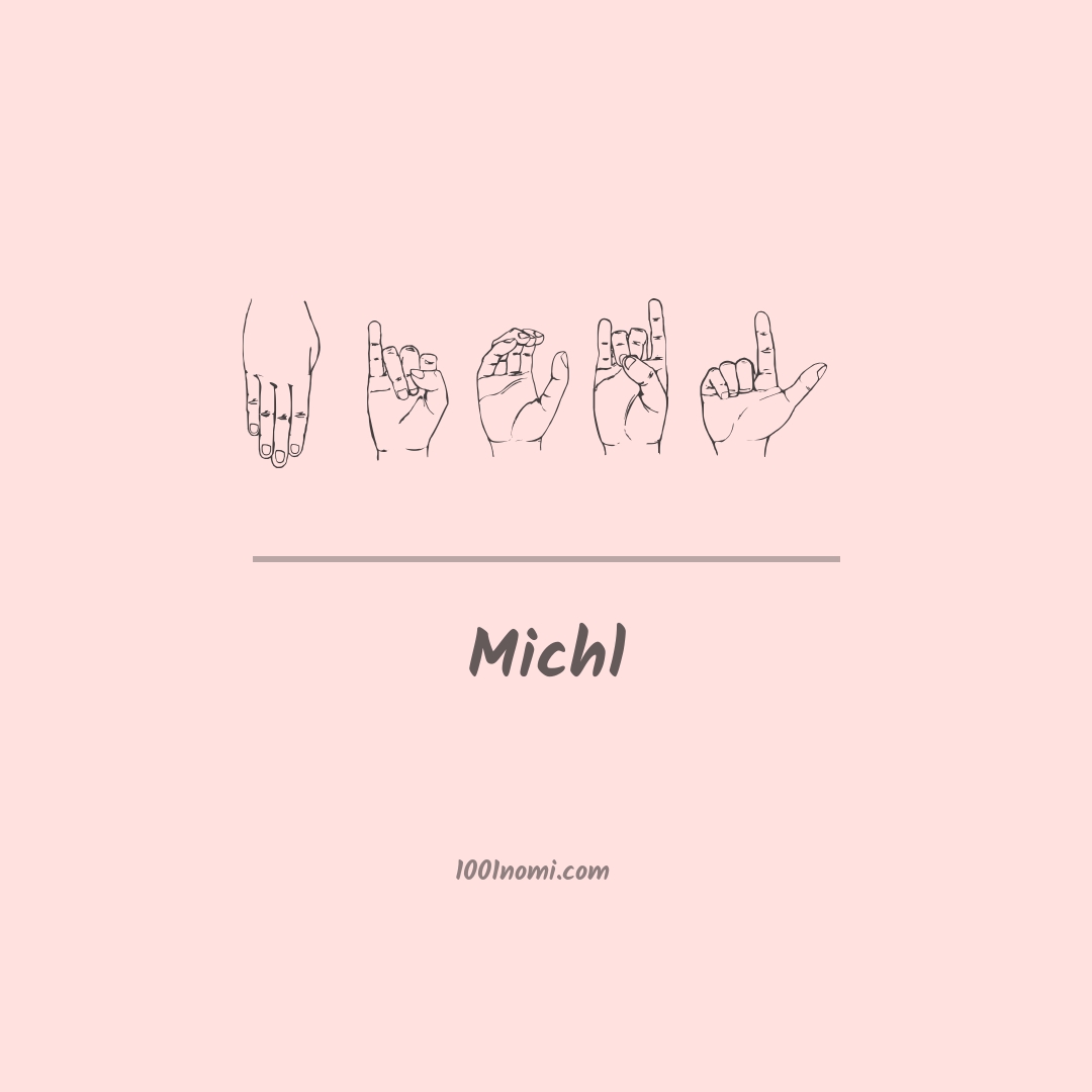 Michl nella lingua dei segni