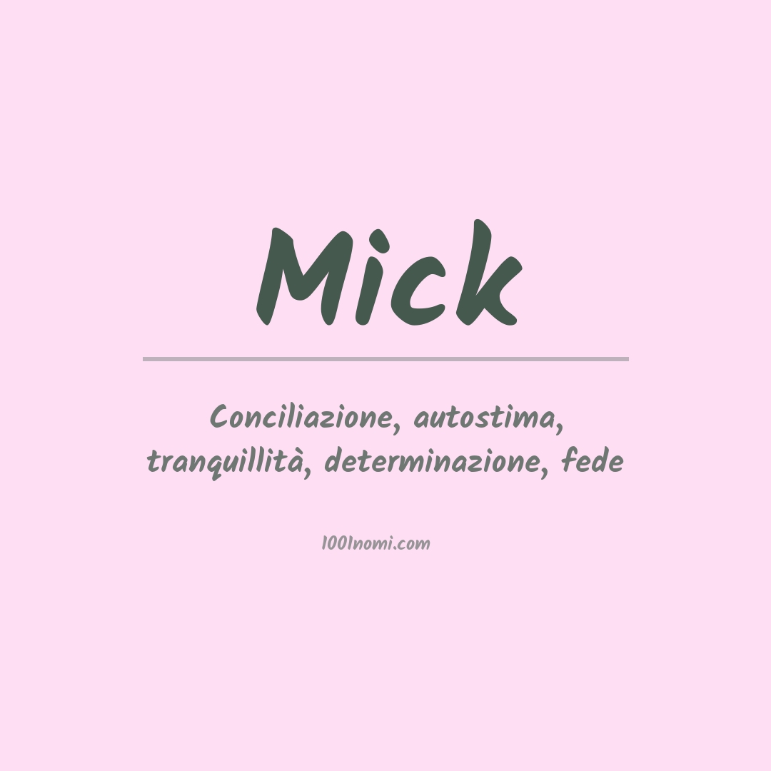 Significato del nome Mick