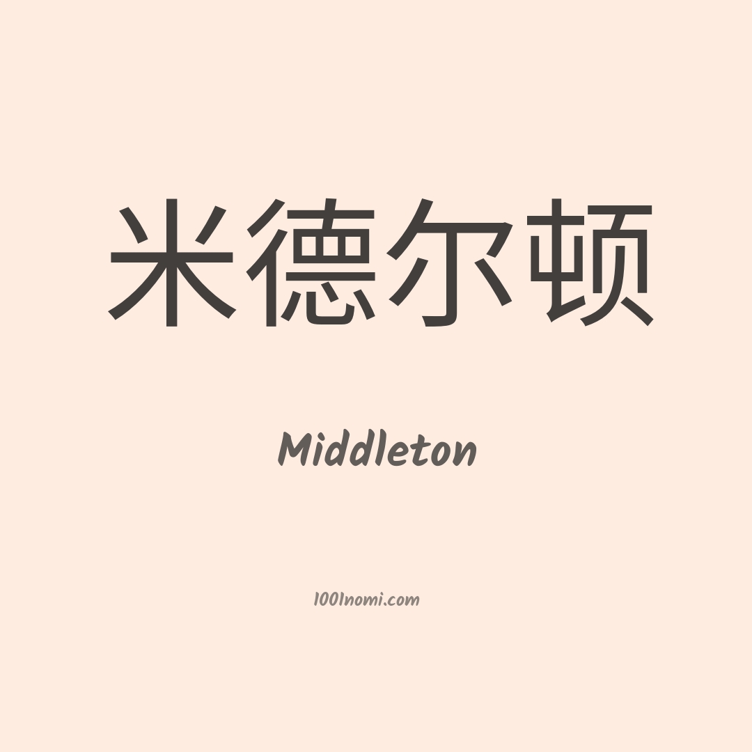 Middleton in cinese