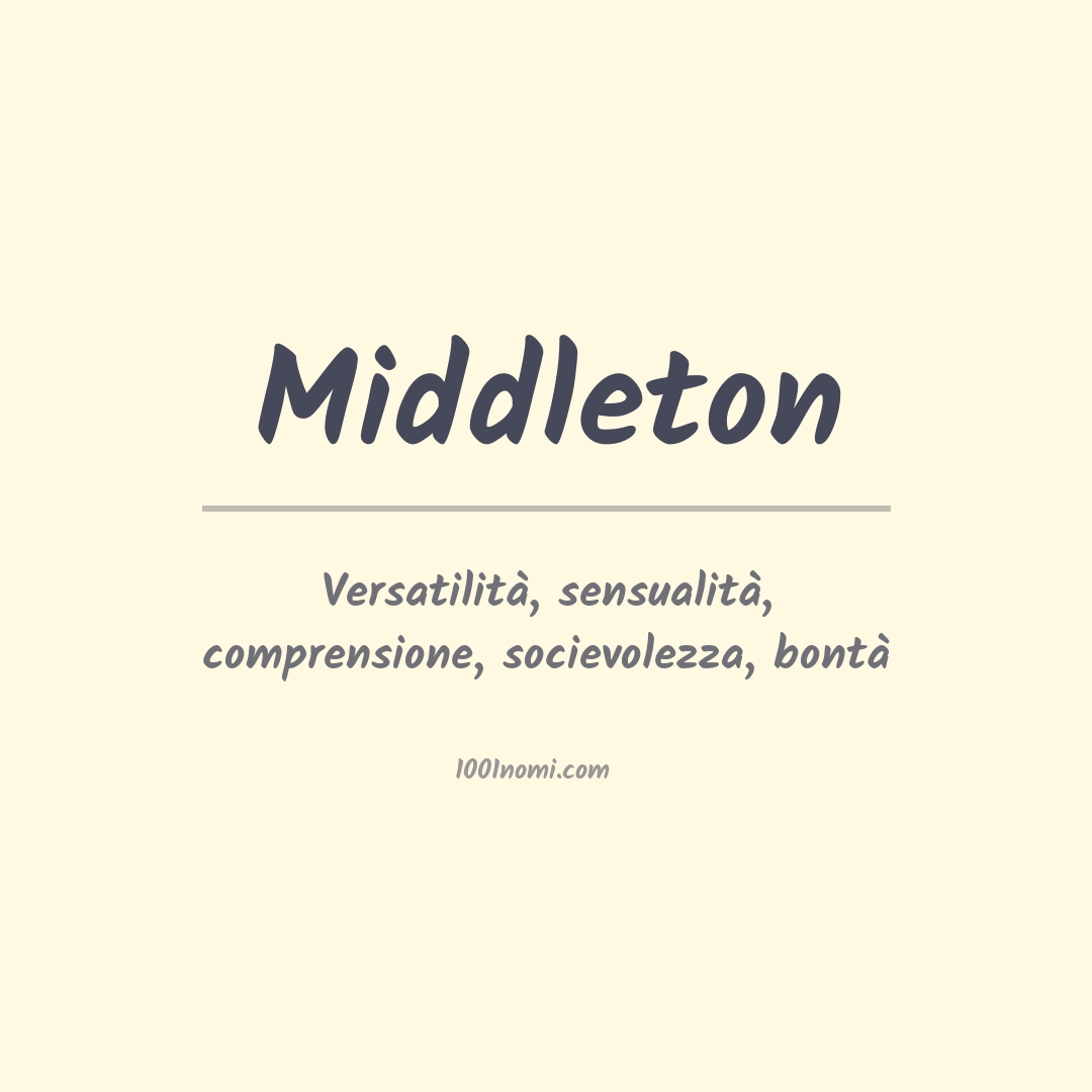 Significato del nome Middleton
