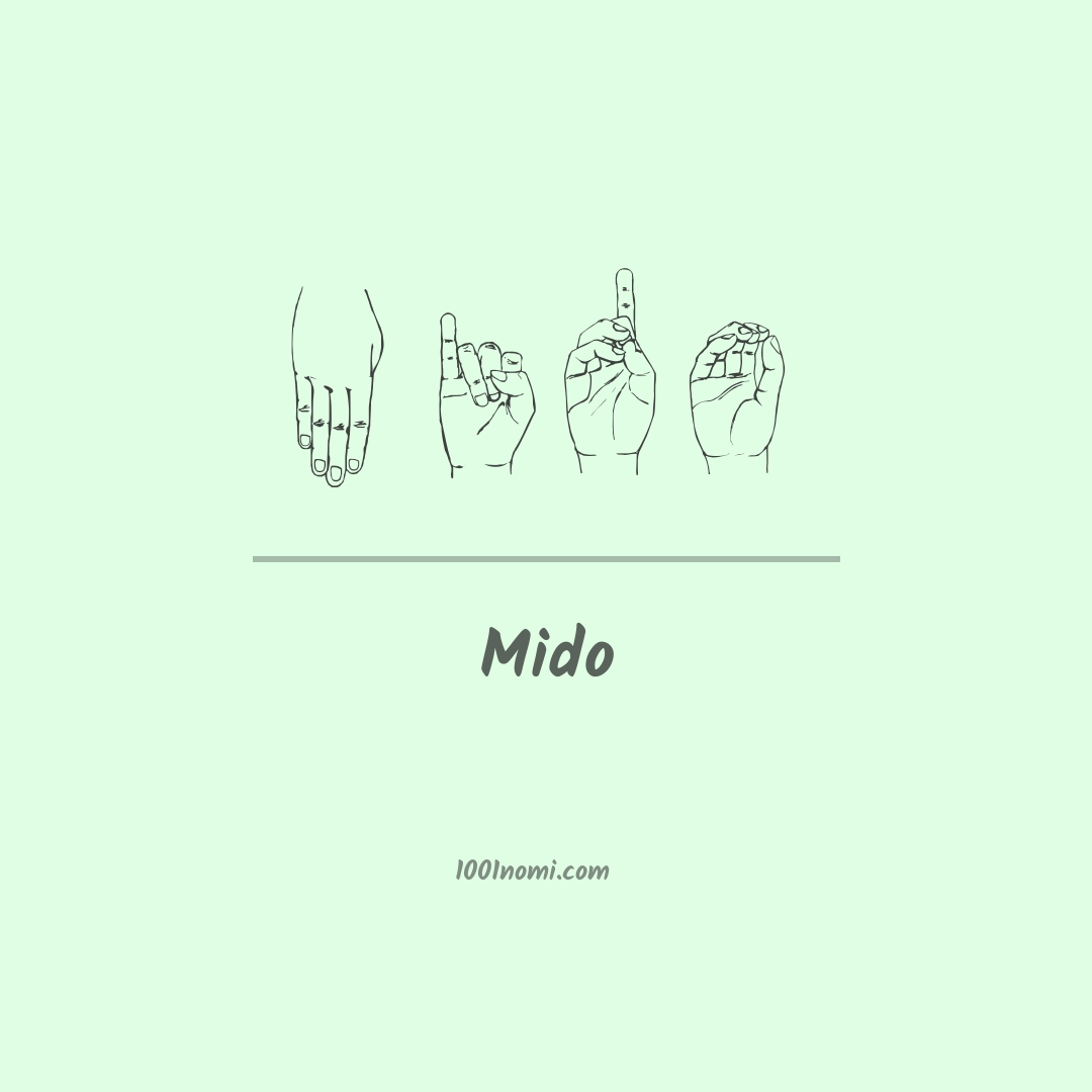Mido nella lingua dei segni Mido nella lingua dei segni
