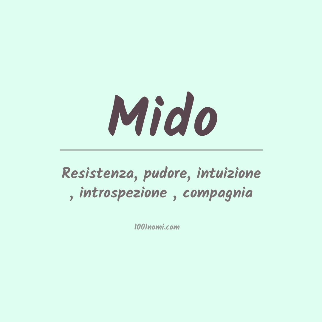 Significato del nome Mido Significato del nome Mido