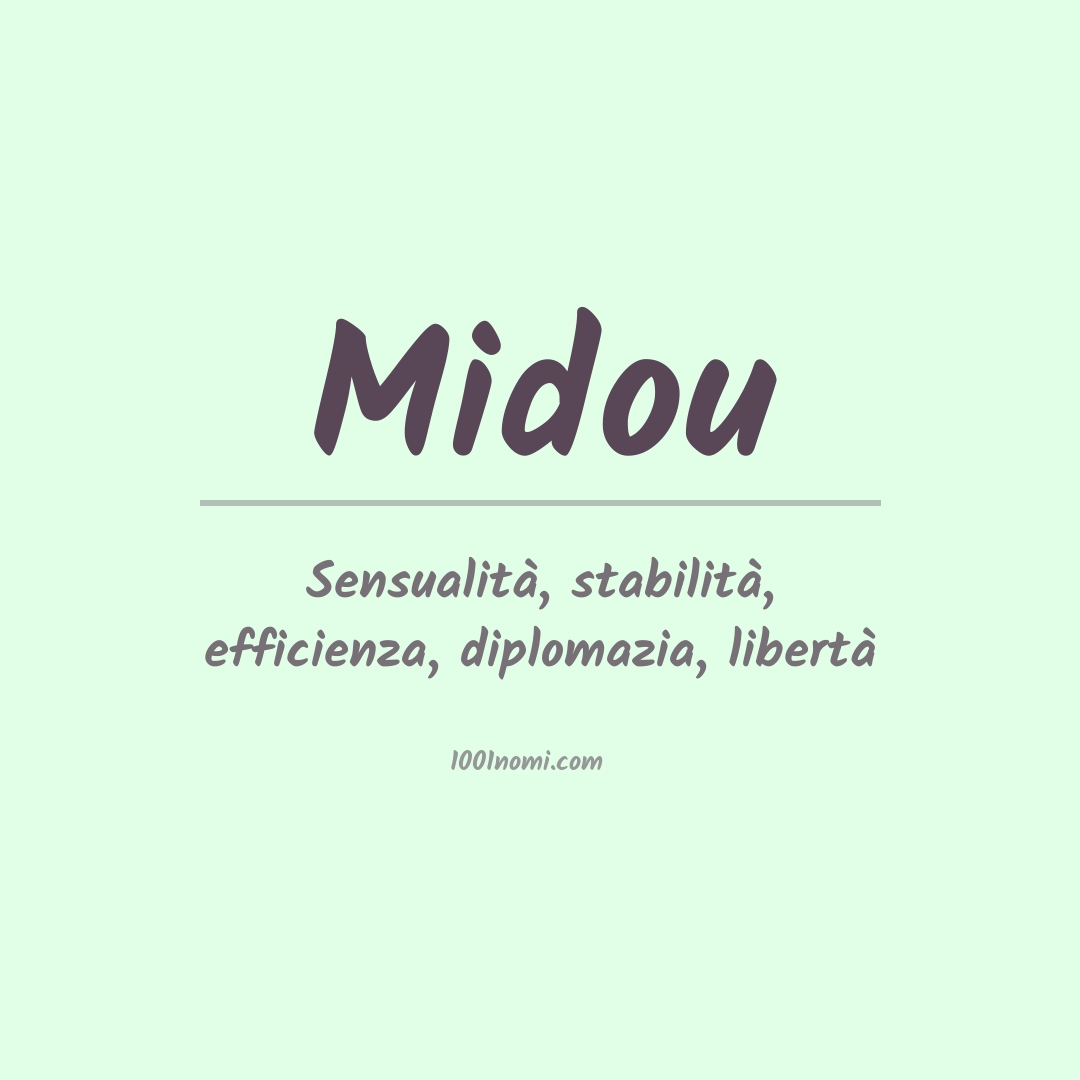 Significato del nome Midou Significato del nome Midou