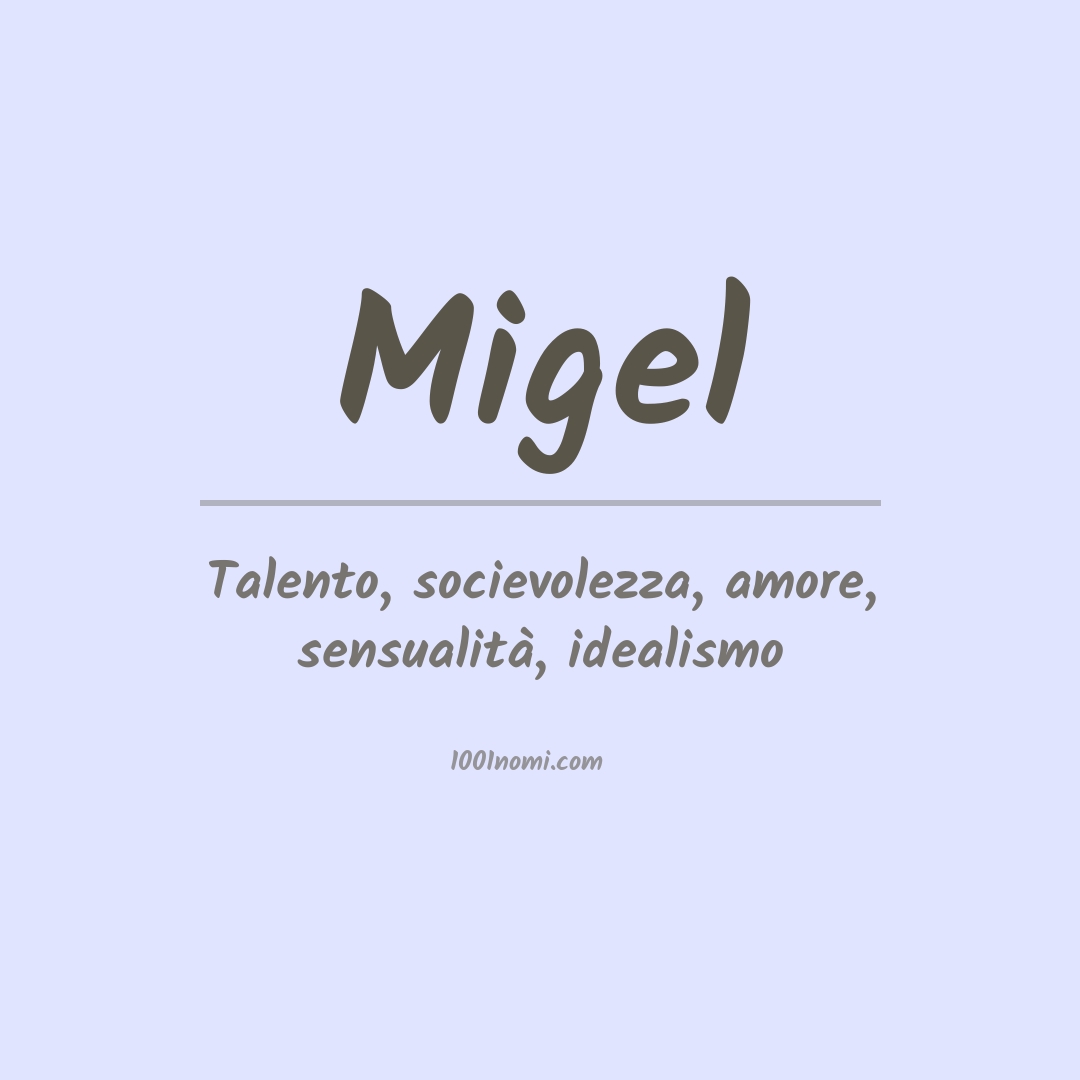 Significato del nome Migel