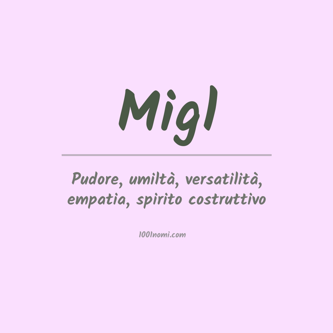 Significato del nome Migl