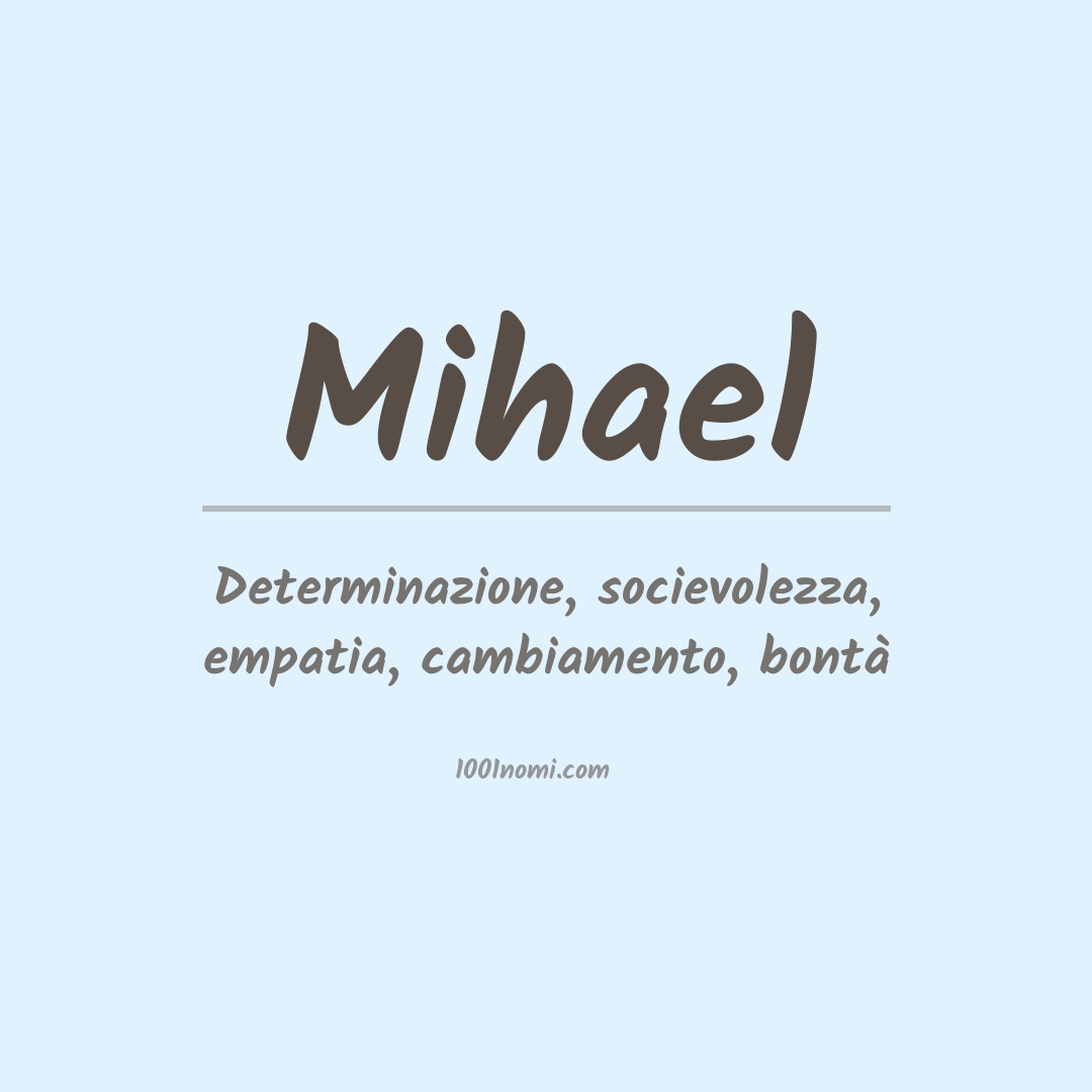 Significato del nome Mihael