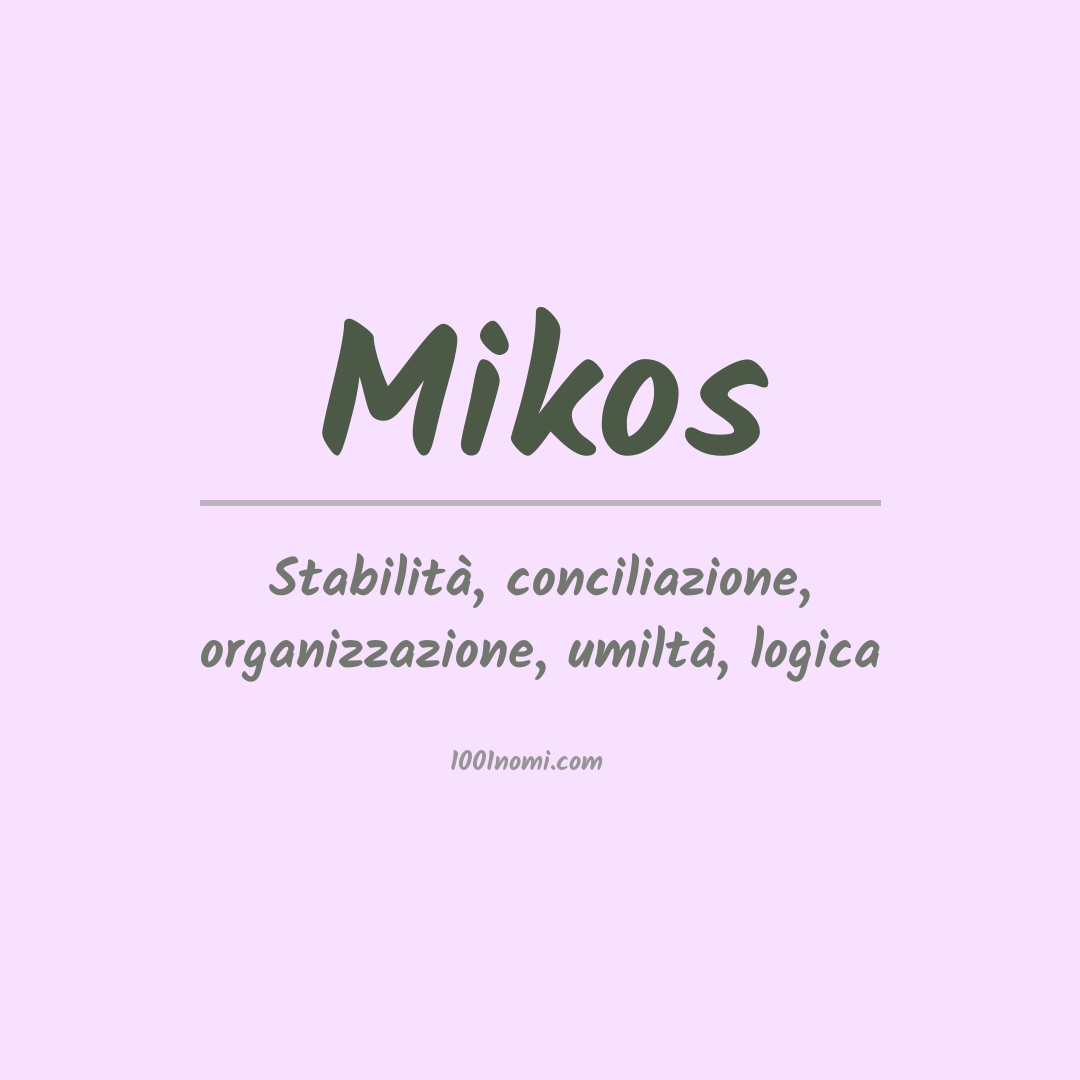 Significato del nome Mikos