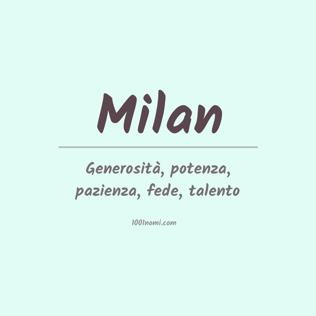 Significato del nome Milan