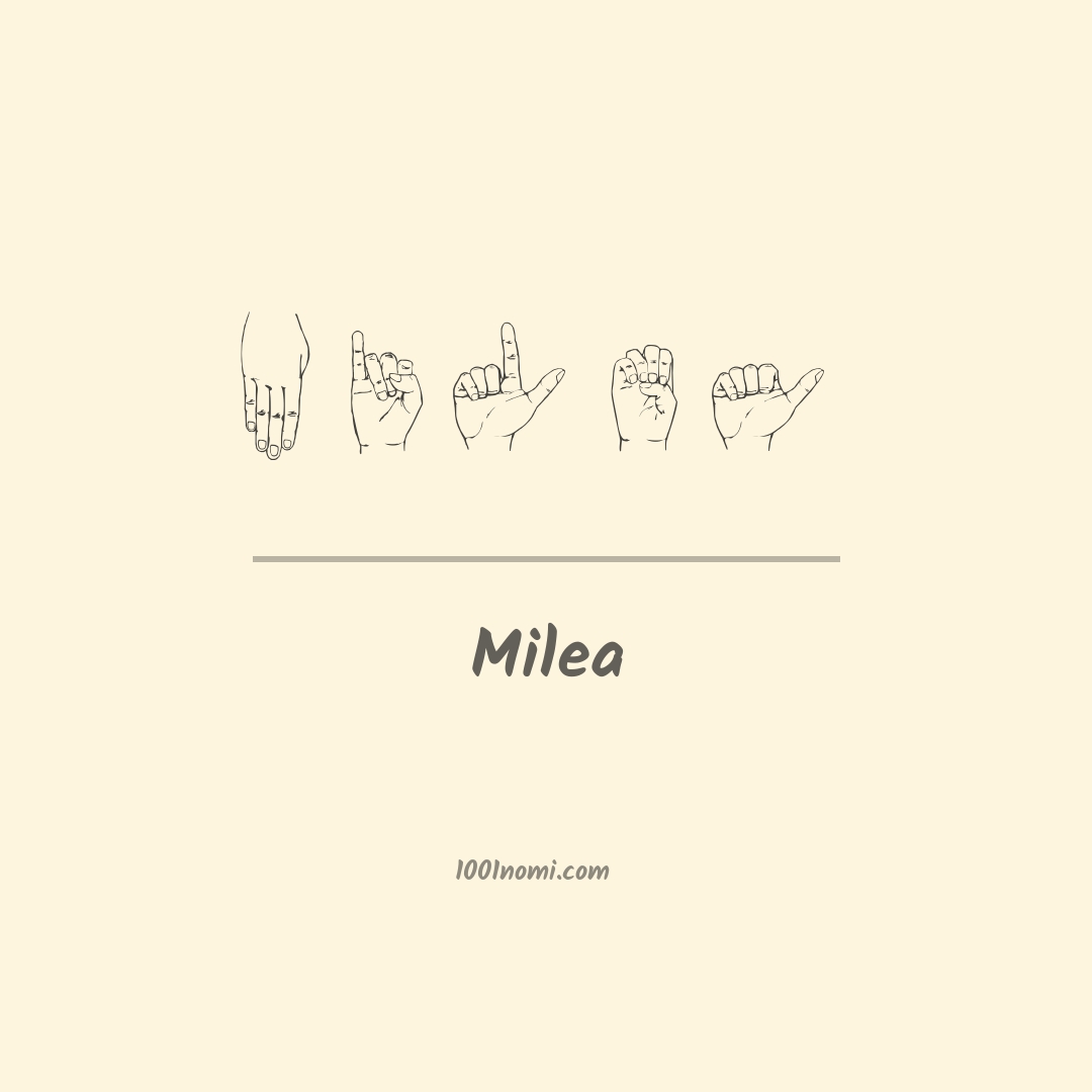 Milea nella lingua dei segni Milea nella lingua dei segni