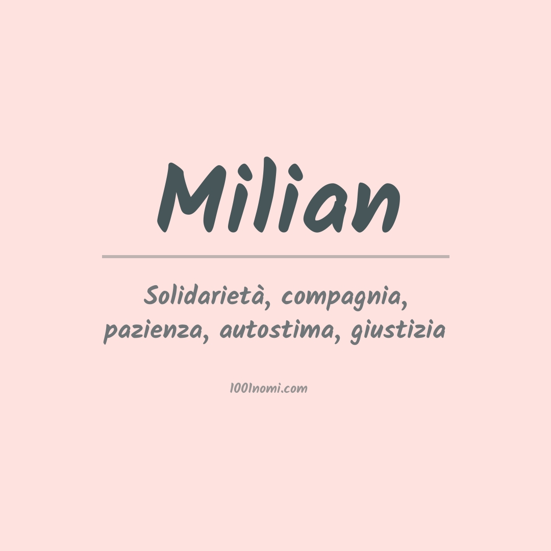 Significato del nome Milian