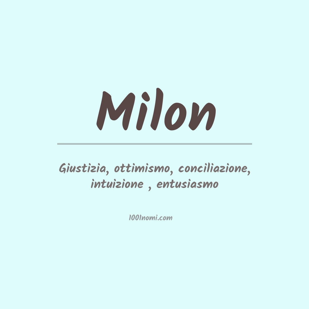 Significato del nome Milon