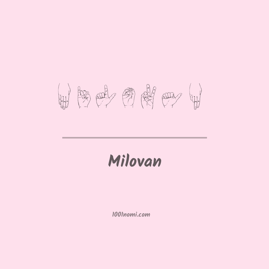 Milovan nella lingua dei segni Milovan nella lingua dei segni