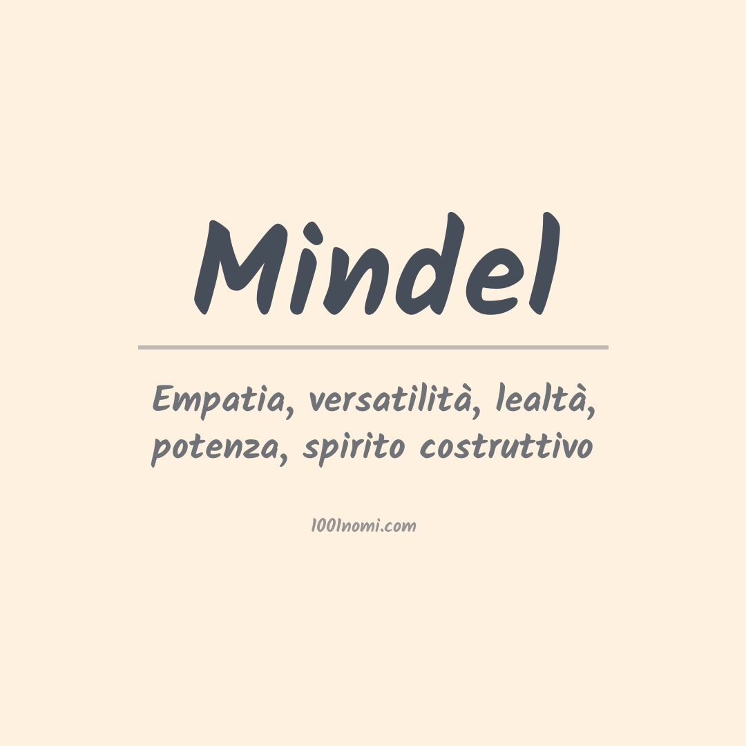 Significato del nome Mindel