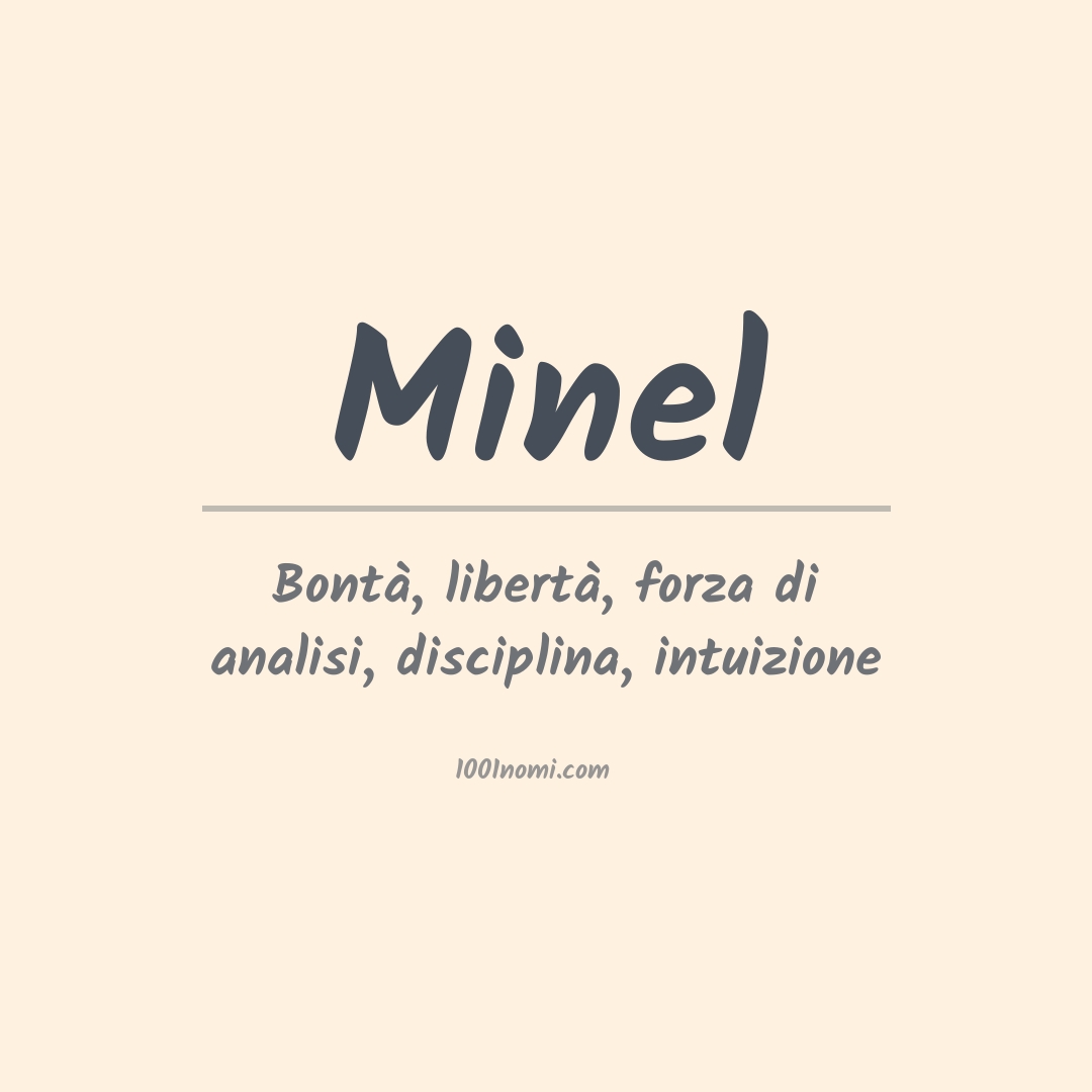 Significato del nome Minel