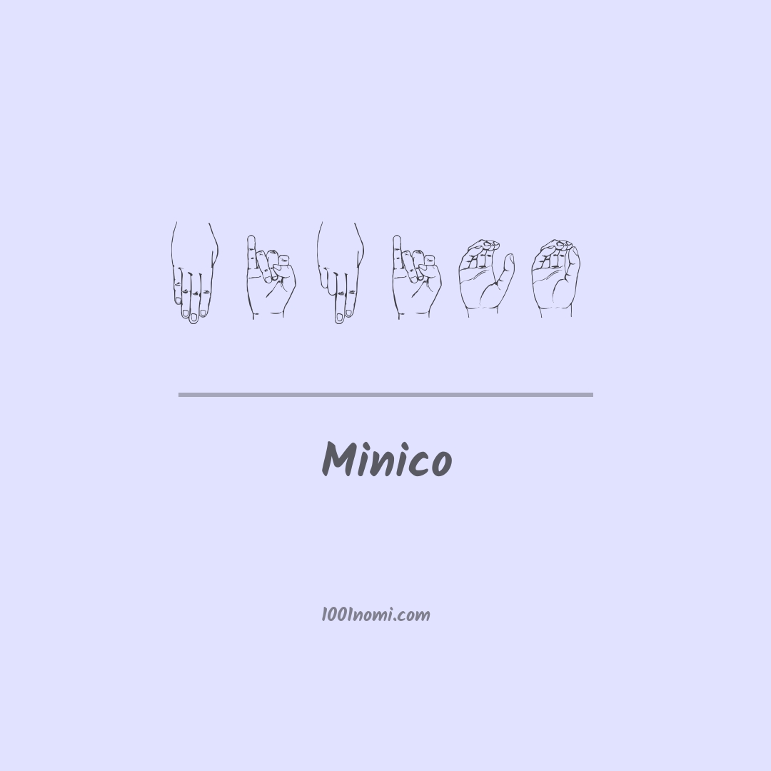 Minico nella lingua dei segni