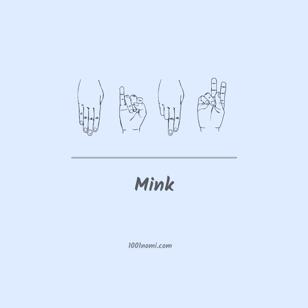 Mink nella lingua dei segni