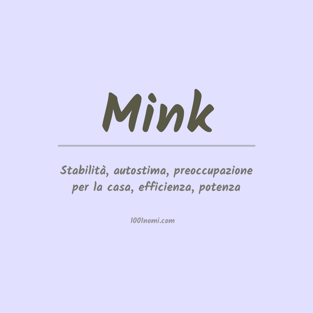 Significato del nome Mink