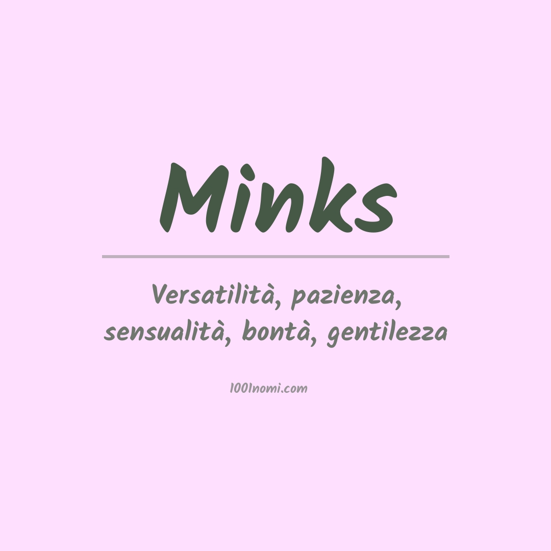 Significato del nome Minks