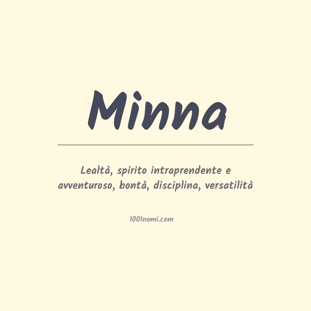 Significato del nome Minna