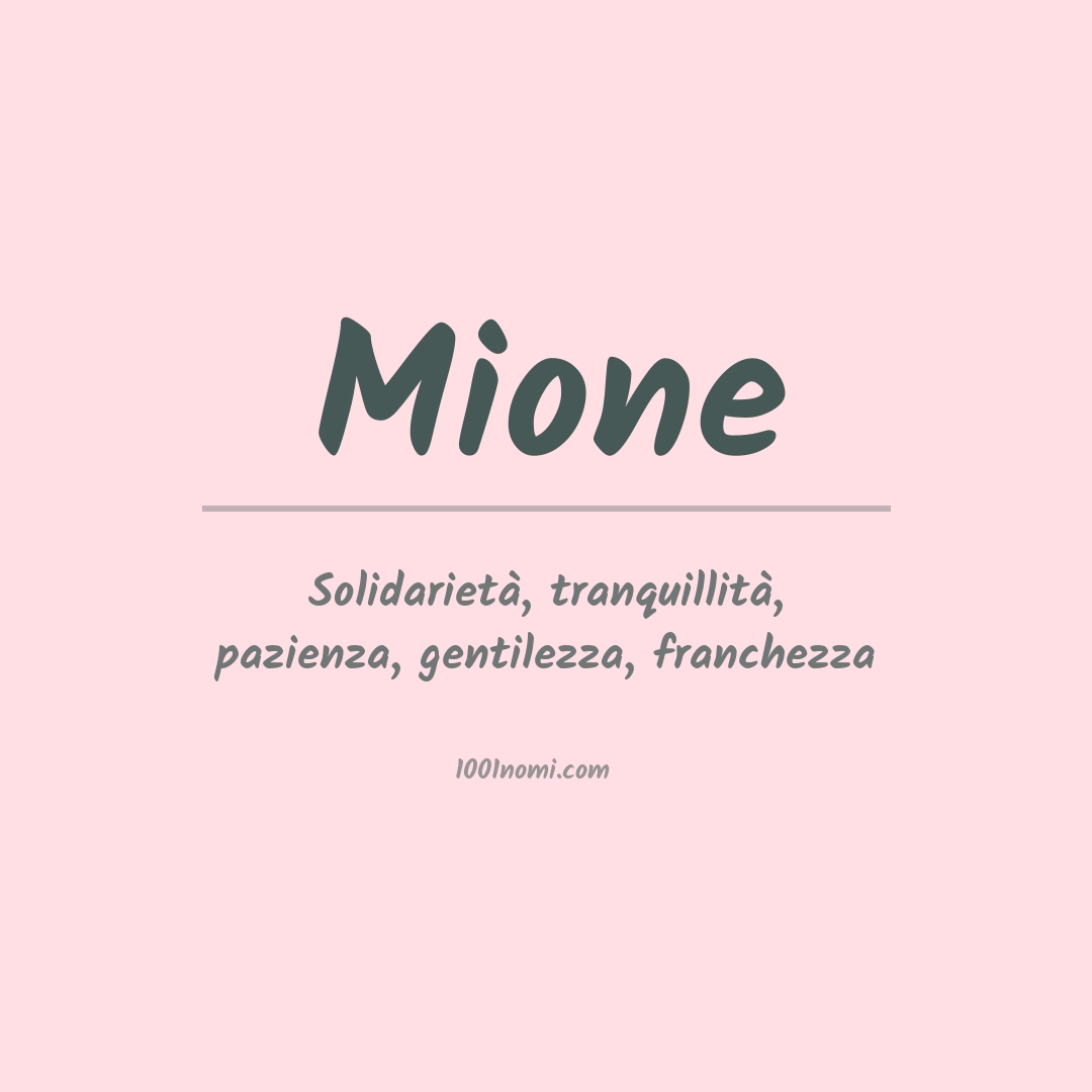 Significato del nome Mione