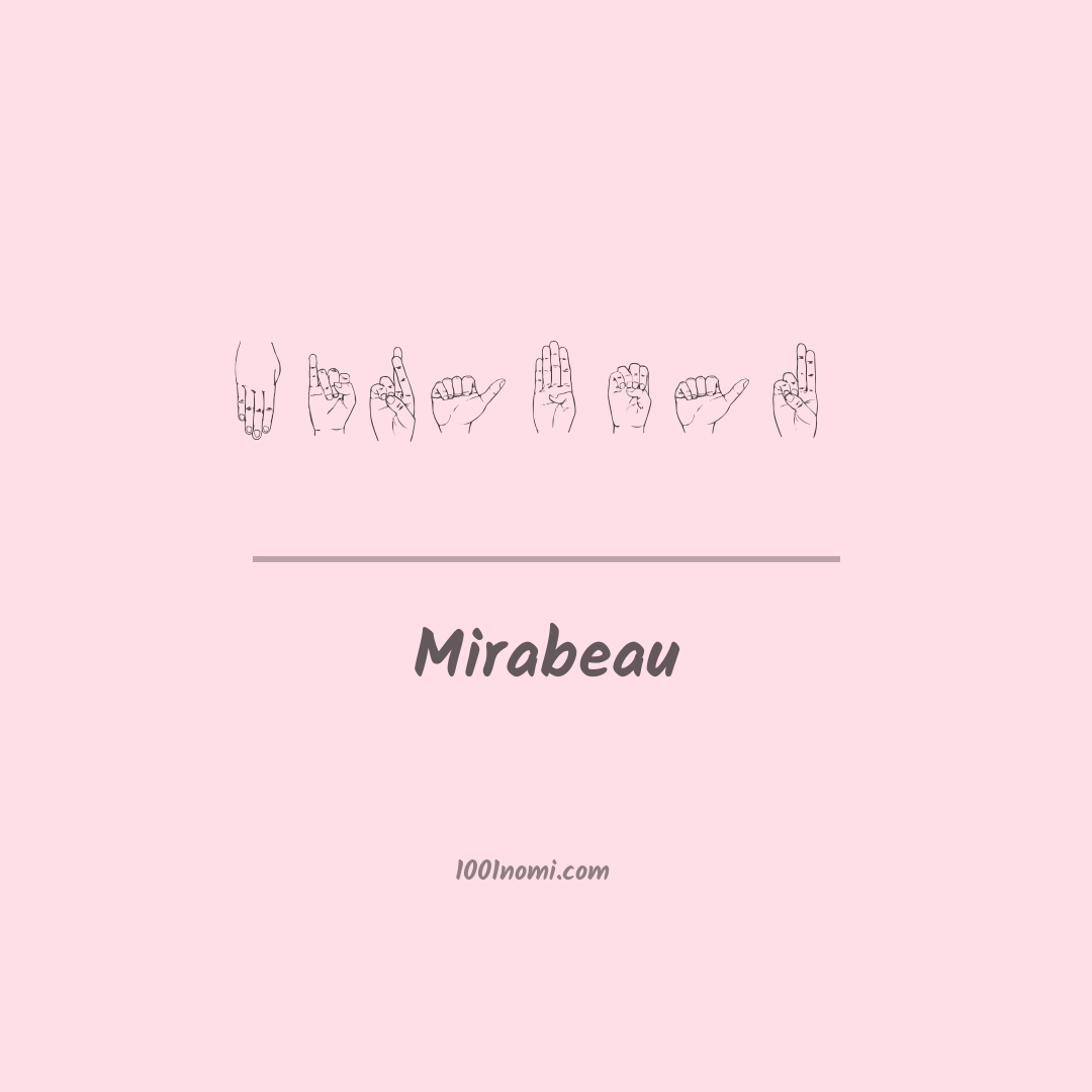 Mirabeau nella lingua dei segni