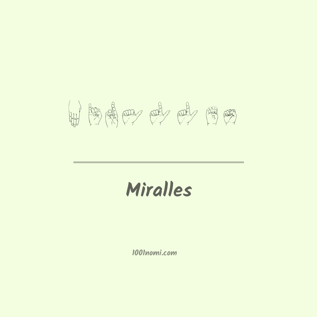 Miralles nella lingua dei segni Miralles nella lingua dei segni