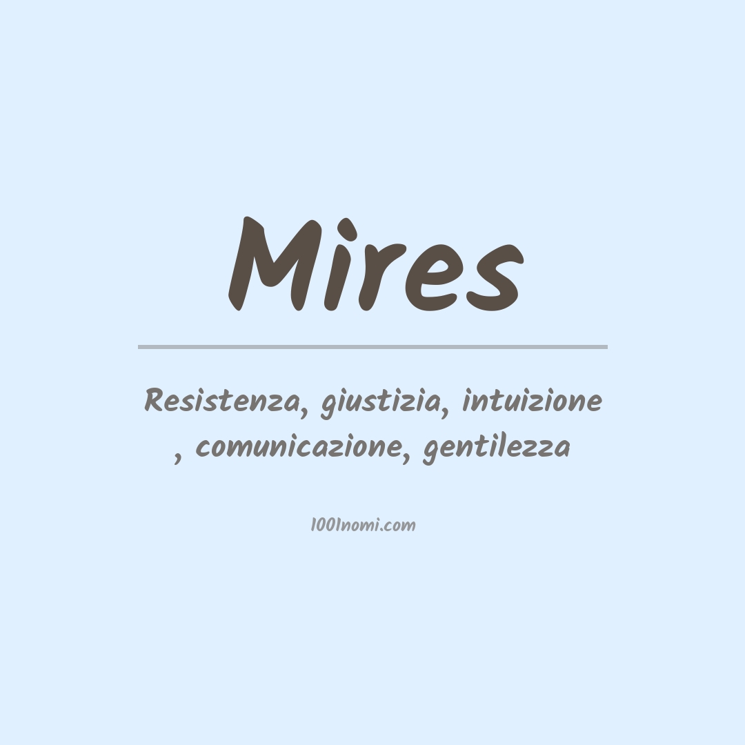 Significato del nome Mires