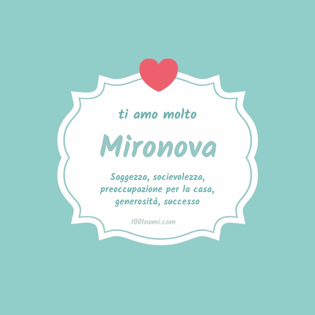 Ti amo molto Mironova