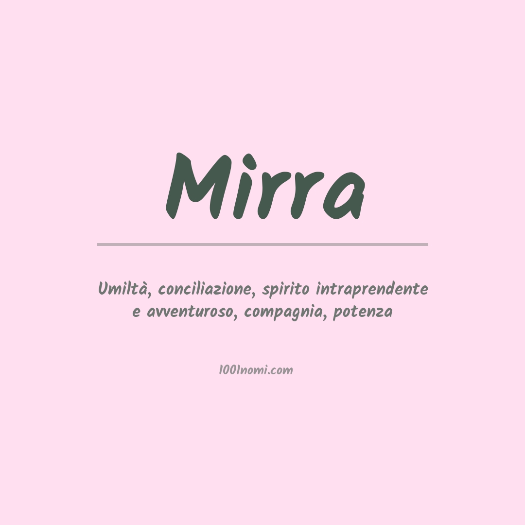 Significato del nome Mirra