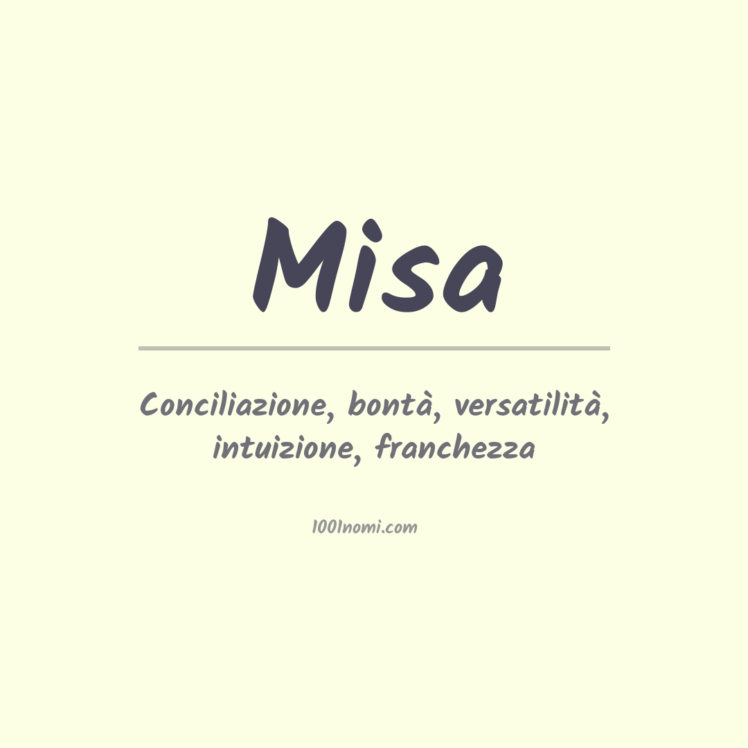 Significato del nome Misa Significato del nome Misa